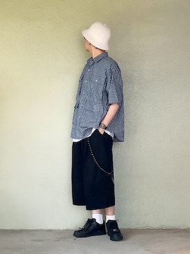 「チェックシャツ」｜サマルさん（メンズ・175cm）の夏コーディネート