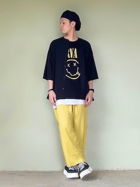 「DHOLIC（ディーホリック）のアイテム（トップス）」を使った、サマルさん（メンズ・175cm）の夏コーディネート