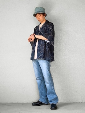 「フレアデニム」｜サマルさん（メンズ・175cm）の春コーディネート