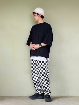 「DHOLIC（ディーホリック）のアイテム（トップス）」を使った、サマルさん（メンズ・175cm）の夏コーディネート