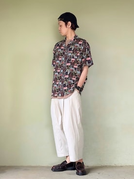 「ZIP FIVE（ジップファイブ）のアイテム（帽子）」を使った、サマルさん（メンズ・175cm）の夏コーディネート