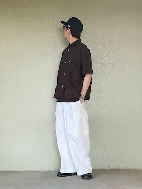 「アイテム（帽子）」を使った、サマルさん（メンズ・175cm）の夏コーディネート