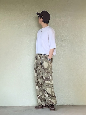 「Timberland（ティンバーランド）のTIMBERLAND / Authentic 3eye Classic Lug（モカシン/デッキシューズ）」を使った、サマルさん（メンズ・175cm）の秋コーディネート