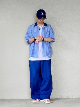 「みんなの白Tフェス」｜「アイテム（チノパンツ）」を使った、サマルさん（メンズ・175cm）の夏コーディネート