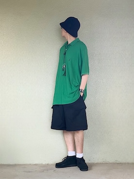 「KANGOL（カンゴール）のKANGOL BERMUDA CASUAL（ハット）」を使った、サマルさん（メンズ・175cm）の夏コーディネート