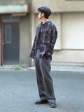 キャスケット ブラック系 を使った人気ファッションコーディネート Wear