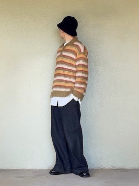 「KANGOL（カンゴール）のアイテム（帽子）」を使った、サマルさん（メンズ・175cm）の冬コーディネート