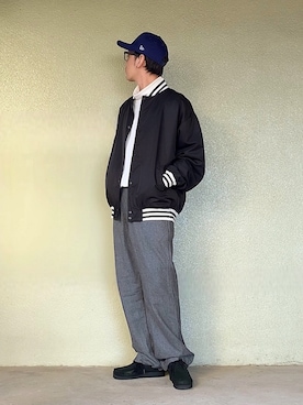 「Clarks（クラークス）のWallabeeEVO Bt / ワラビーエヴォブーツ （ブラックインタレスト）（モカシン/デッキシューズ）」を使った、サマルさん（メンズ・175cm）の秋コーディネート