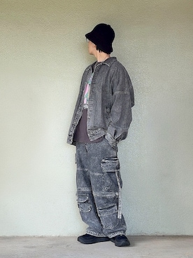 「アイテム（帽子）」を使った、サマルさん（メンズ・175cm）の秋コーディネート