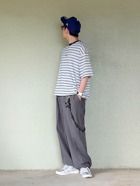 「シルバーシューズ」｜サマルさん（メンズ・175cm）の夏コーディネート