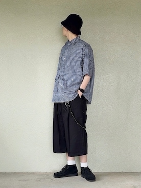 「Clarks（クラークス）のアイテム」を使った、サマルさん（メンズ・175cm）の夏コーディネート