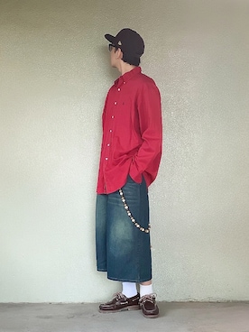 「アイテム（モカシン/デッキシューズ）」を使った、サマルさん（メンズ・175cm）の秋コーディネート