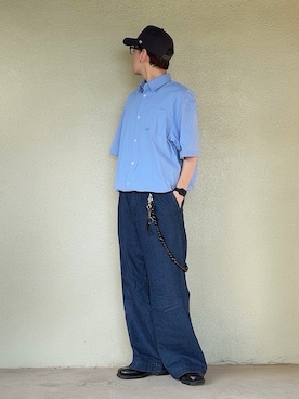 「アイテム（帽子）」を使った、サマルさん（メンズ・175cm）の夏コーディネート