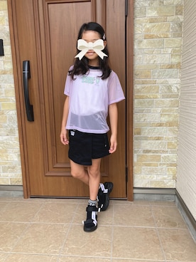 「アイテム（サンダル）」を使った、Ｒi i ♡ママさん（キッズ・130cm）の夏コーディネート
