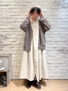 「ナチュラルスタイル」｜「アイテム（帽子）」を使った、ながやさん（レディース・157cm）の秋コーディネート