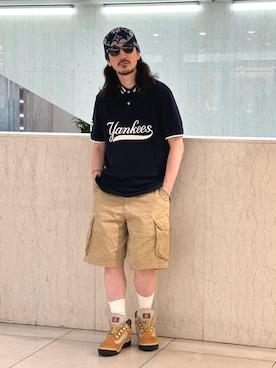 「アイテム（ポロシャツ）」を使った、 $hinih$さん（メンズ・172cm）の夏コーディネート