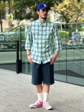 「アイテム（シャツ/ブラウス）」を使った、 $hinih$さん（メンズ・172cm）の夏コーディネート