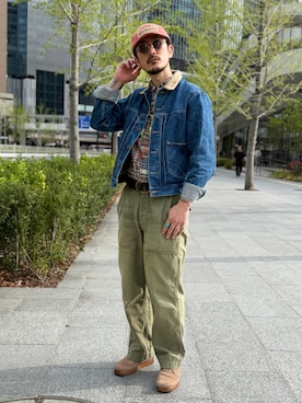 「Clarks（クラークス）のアイテム（シューズ）」を使った、 $hinih$さん（メンズ・172cm）の春コーディネート