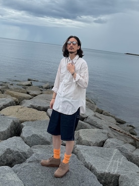 「Clarks（クラークス）のアイテム」を使った、 $hinih$さん（メンズ・172cm）の夏コーディネート