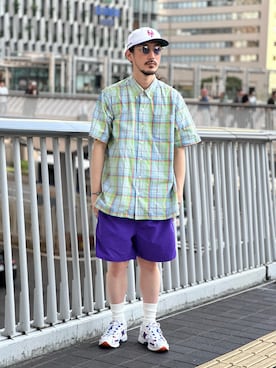 「アイテム（ヘアゴム）」を使った、 $hinih$さん（メンズ・172cm）の夏コーディネート