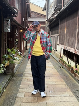 「旅行」｜ $hinih$さん（メンズ・172cm）の春コーディネート
