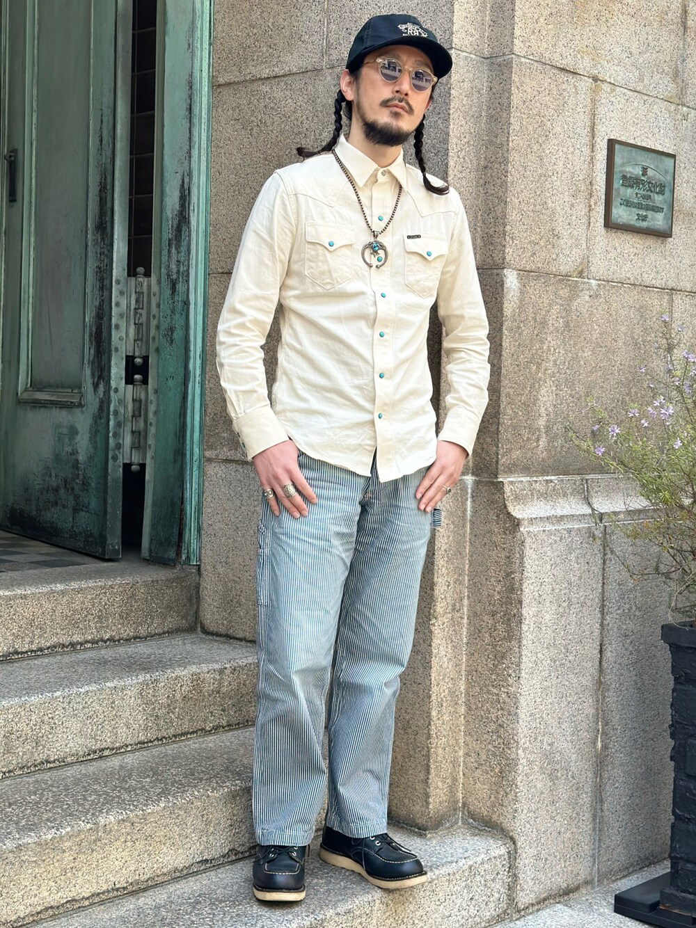 RRL Ranch ロゴ ツイル ボール キャップ　帽子 RRL（ダブル アール エル）の「RRL Ranch ロゴ ツイル ボール