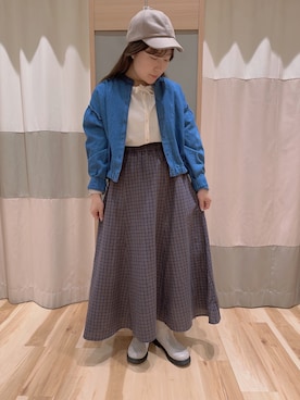 「Samansa Mos2（サマンサ モスモス）のアイテム（キャップ）」を使った、ありささん（レディース・155cm）の秋コーディネート