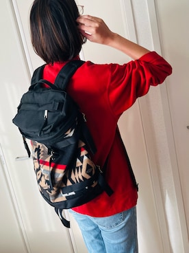 「アイテム（バックパック/リュック）」を使った、maria170さん（レディース・170cm）の秋コーディネート