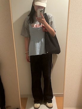 「アイテム（帽子）」を使った、shihoさん（レディース・158cm）の秋コーディネート