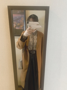 「URBAN RESEARCH（アーバンリサーチ）のアイテム（ノーカラーコート）」を使った、guriさん（レディース・159cm）の春コーディネート