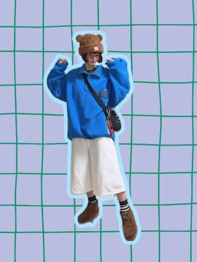 「BASICKS（ベイシックス）のアイテム」を使った、チャッキーナ 𓆌さん（レディース・160cm）の春コーディネート