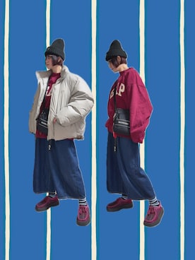 チャッキーナ 𓆌さん（レディース・160cm）の冬コーディネート