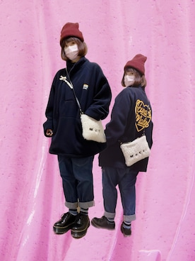 「仕事着」｜「アイテム（その他アウター）」を使った、チャッキーナ 𓆌さん（レディース・160cm）の春コーディネート