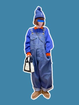 「BALENCIAGA」｜「アイテム（オールインワン・サロペット）」を使った、チャッキーナ 𓆌さん（レディース・160cm）の冬コーディネート