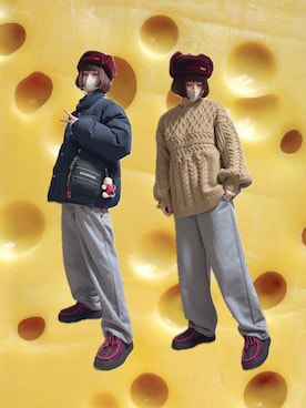 「HUMAN MADE（ヒューマンメード）のアイテム」を使った、チャッキーナ 𓆌さん（レディース・160cm）の冬コーディネート