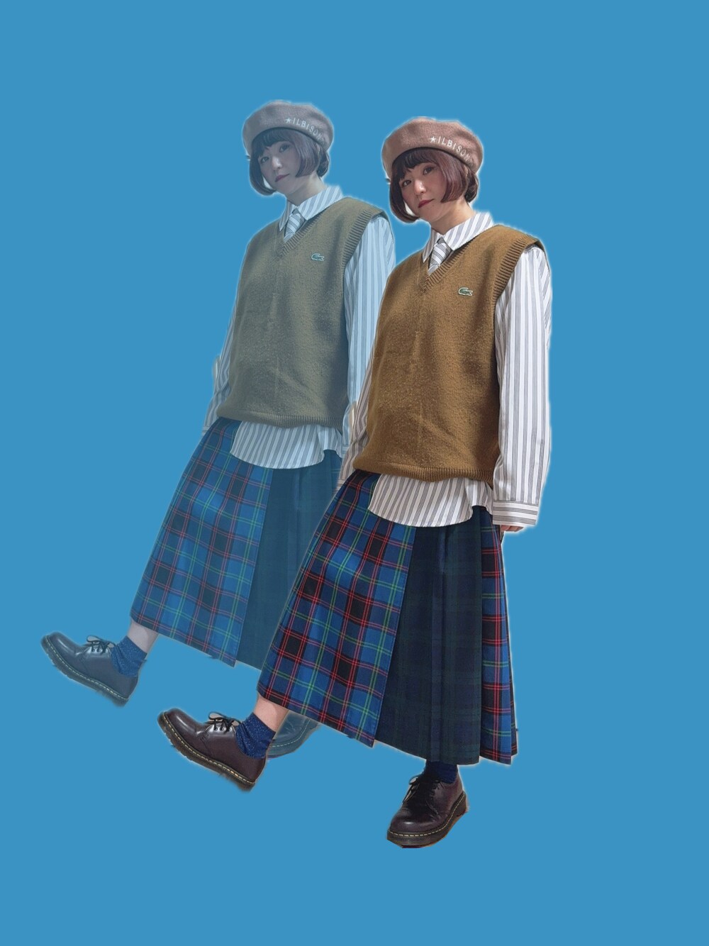 あ*☻様 【美品】Ray BEAMS チェック切り替えキルトスカート Ray BEAMS（レイビームス）の「チェック 切り替え キルト