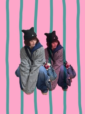 「アイテム（その他トップス）」を使った、チャッキーナ 𓆌さん（レディース・160cm）の秋コーディネート