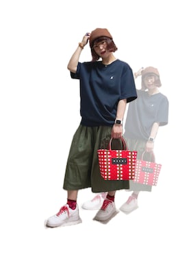 「WudgeBoy（ワッジボーイ）のアイテム（パンツ）」を使った、チャッキーナ 𓆌さん（レディース・160cm）の秋コーディネート