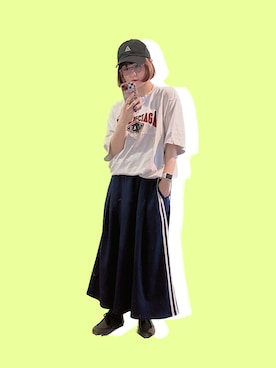 「BALENCIAGA」｜「アイテム（キャップ）」を使った、チャッキーナ 𓆌さん（レディース・160cm）の夏コーディネート