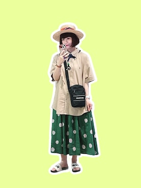 「Polo Ralph Lauren」｜「アイテム（財布/小物）」を使った、チャッキーナ 𓆌さん（レディース・160cm）の夏コーディネート