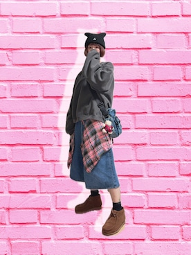 「アイテム（ソックス/靴下）」を使った、チャッキーナ 𓆌さん（レディース・160cm）の秋コーディネート