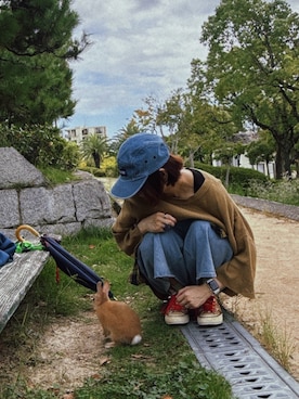 「アイテム（レッグウェア）」を使った、チャッキーナ 𓆌さん（レディース・160cm）の秋コーディネート