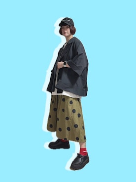 「MILKFED.（ミルクフェド）のアイテム」を使った、わいちゃん𓆌さん（レディース・160cm）の秋コーディネート