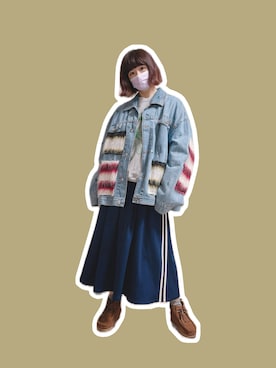 「MARNI（マルニ）のアイテム（ジャケット/アウター）」を使った、チャッキーナ 𓆌さん（レディース・160cm）の秋コーディネート
