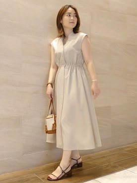 「URBAN RESEARCH ROSSO WOMEN（アーバンリサーチ　ロッソ）のアイテム（ワンピース/ドレス）」を使った、ヤマサキナナさん（レディース・160cm）の夏コーディネート