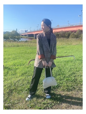「クレドナ」｜「アイテム（オールインワン・サロペット）」を使った、あいさん（レディース・162cm）の秋コーディネート