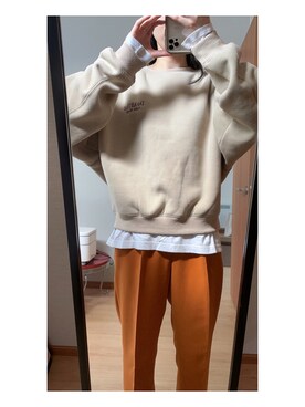 「クレドナ」｜「アイテム（スラックス）」を使った、あいさん（レディース・162cm）の秋コーディネート