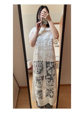 「クレドナ」｜「アイテム（ワンピース/ドレス）」を使った、あいさん（レディース・162cm）の夏コーディネート