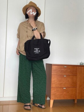 「MAISON DE REEFUR（メゾンドリーファー）のアイテム（トートバッグ）」を使った、izuさん（レディース・168cm）の夏コーディネート