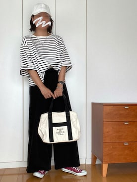 「MAISON DE REEFUR（メゾンドリーファー）のアイテム（トートバッグ）」を使った、izuさん（レディース・168cm）の夏コーディネート